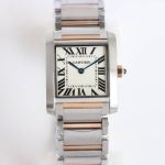 TW Factory Cartier France Tank Fisheye Glass 316LSteel 30*25/25*20MM 751 Movement Two-tone Rose Gold Watch